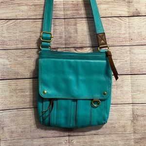 Fossil “Morgan Traveler” Crossbody - Teal